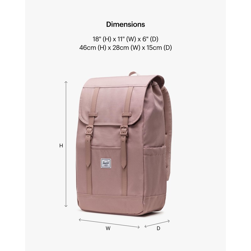 Herschel Supply Co. Retreat Backpack, Ash Rose, One Size
