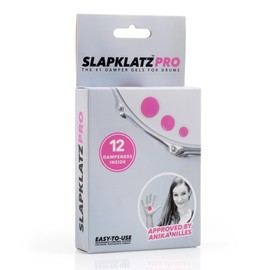 SlapKlatz PRO Drum Gel Dampers – Pink – 12 Pads in 3 Sizes – Storage Case Included