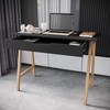 Parma Computer Desk - Office, School, and Art Workstation/Desk (Black)