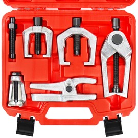 YSTOOL Front End Service Tool Set with Automotive Ball Joint Separator Tie Rod End Puller Pitman Arm Remover 5 PCS Removal Splitter Kit for Car SUV Light Truck Pickup Blue Case