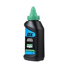 OX Pro 226g/8oz Hi-Visibility Green Marking Chalk - Permanence 2, Ideal for Temporary Marking on Multiple Surfaces for upto 1 Week, General Construction Chalk Line Refill for Chalk Reels