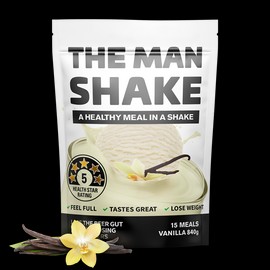 The Man Shake Meal Replacement Shake 15 Meals 840g, Vanilla