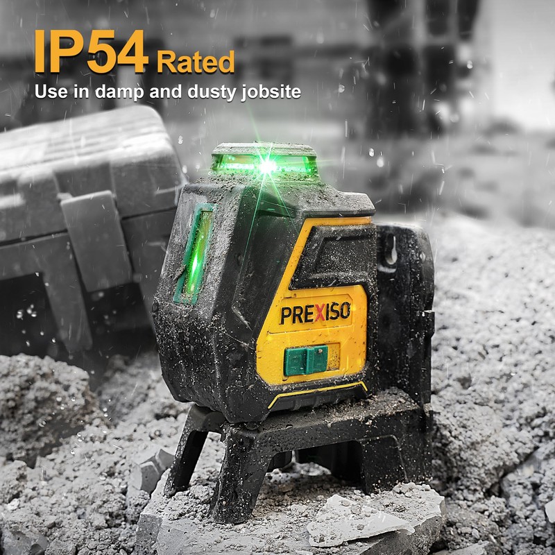 PREXISO 360 Laser Level with Tripod - IP54 Rechargeable Wide