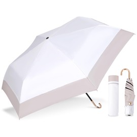 Parasol for Women, Supervised by a Certified Dermatologist, 100% UV Protection, Bi-Color, Full Light Blocking, Folding Umbrella, for Rain or Sunshine