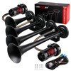 CENZHIWEN 12V Train Air Horn for Truck With 2 Compressors/4