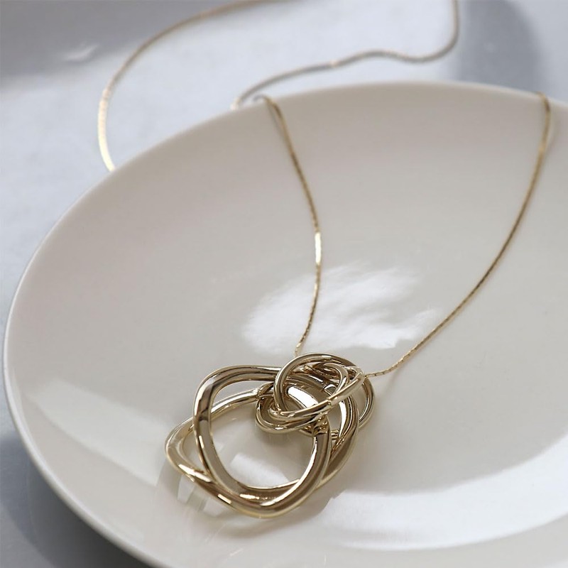 Jewel VOX Necklace, Nickel-Free, Oval, Long Necklace, Metal Allergy-Friendly, Stylish,