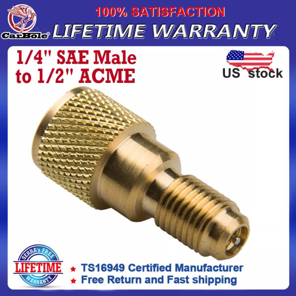CarBole A/C Refrigerant Tank Adapter Valve Can Tap 1/4" SAE