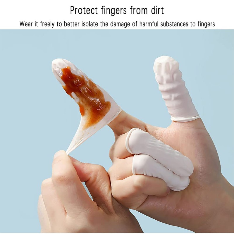 200 Count Latex Finger Cots, Disposable Fingertips Protector Finger Covers,
