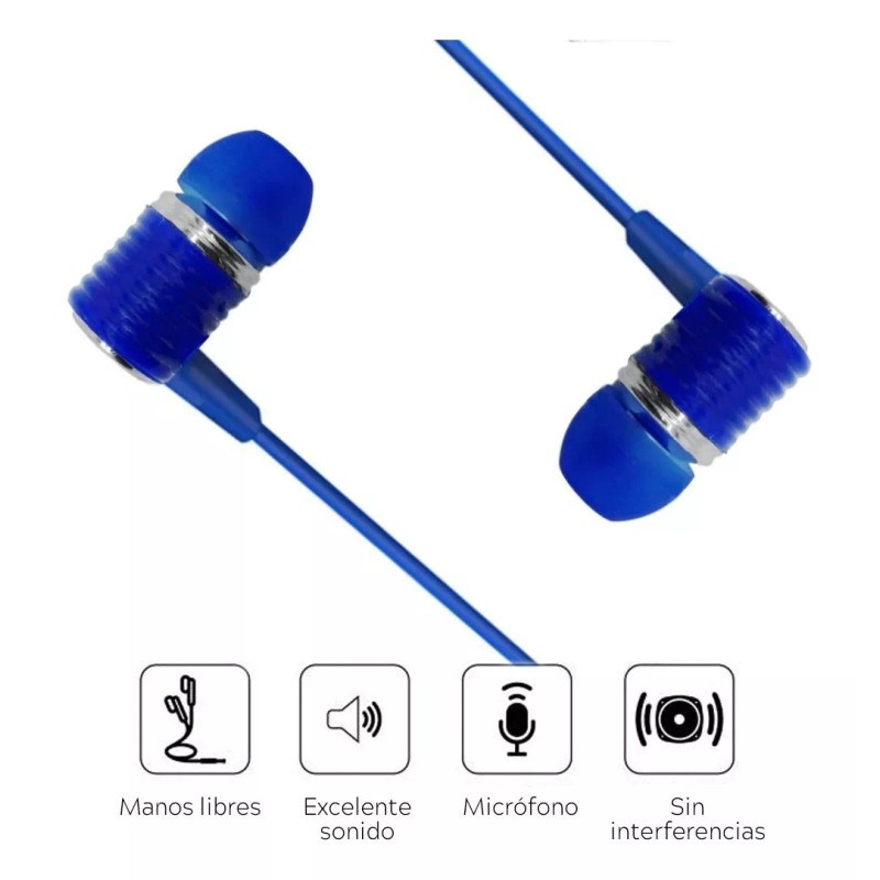Maíz Audifonos Alambricos Celular Manos Libres Microfono In Ear