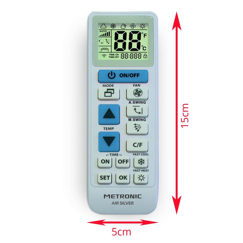 Metronic 495348 – Telecomando universale per condizionatori e pompe di