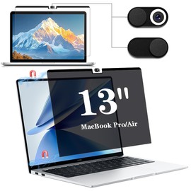 Magnetic Privacy Filter for MacBook Pro 13 Inch (2016-2022, M1, M2) & MacBook Air 13 (2018-2021, M1), EEasy to Off, Anti-Blue Light Privacy Film for MacBook Air 13.3 Inch (2016-2022, M1/M2)