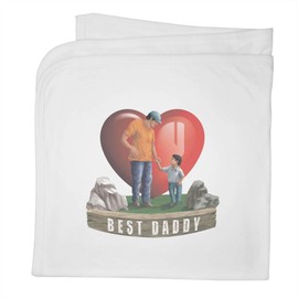 Azeeda 'Heartfelt Moments with Daddy' Cotton Baby Blanket/Shawl (BY00035427)