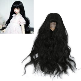 Doll Wig Doll Wig Doll Wig Doll Wig Curly Heat Resistant Fringe for Dress Up Doll (Black)