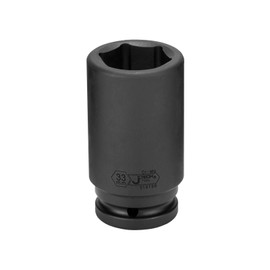 Jetech 3/4-Inch Drive 33mm Deep Impact Socket with 6-Point Design, Heat-Treated Chrome Molybdenum Alloy Steel, Metric