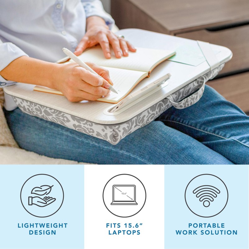 LAPGEAR XL Designer Lap Desk with Phone Holder and Device