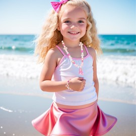 PinkSheep Kids Jewelry for Girls 3 Sets Toddler Jewelry Kids Necklace Bracelet Candy Necklace for Girls Play Jewelry for Little Girls Kids Dress Up Costume Jewelry for Kids Girls Accessories