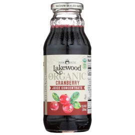 Lakewood Organic Cranberry Concentrate Juice, Gluten Free, Non GMO, Preservative Free, 12.5 Fluid Ounce (Pack of 1)