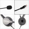 TriProC Binaural 4 Pin RJ9 Auriculares telefónicos para teléfonos fijos