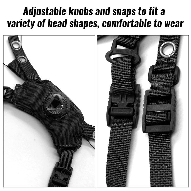 Yzpacc Tactical Helmet Chin Strap, Adjustable Dial, 4 Point Suspension