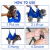 WOLMIK Dog Grooming Hammock Harness, Pet Grooming Restraint Bag, Pet