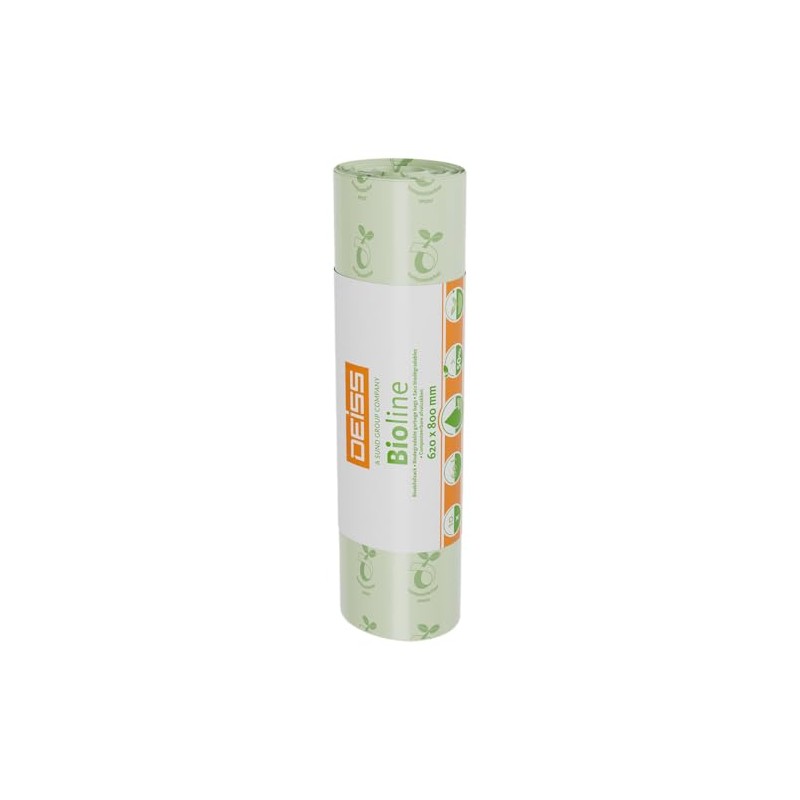 DEISS Bioline 60 Litre Biodegradable Bin Liners (Pack of 10)