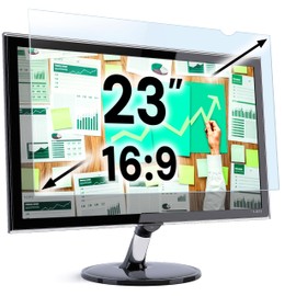VINTEZ 23 inch Blue Light Blocking Screen Protector Panel for 16:9 Widescreen Computer Monitor and Laptop - PC Anti-UV Eye Protection Filter Film - Anti-Scratch Diagonal Frame Shield [1 Pack]