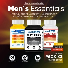 Multiblue Mens Essential: Omega + Magnesio + Vitaminas