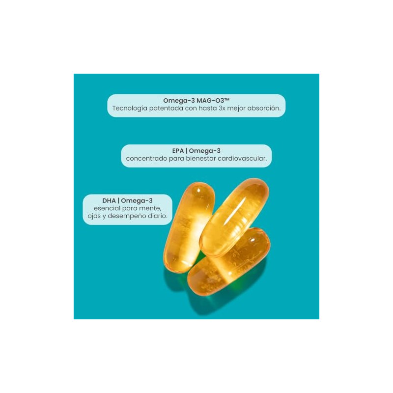 Matter Complete OMG-3, Aceite de Pescado con Omega 3 MAG-O3,