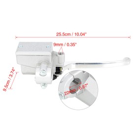 Motoforti Front Silver Tone Metal Motorcycle Brake Master Cylinder Pump Lever for Honda CBT125