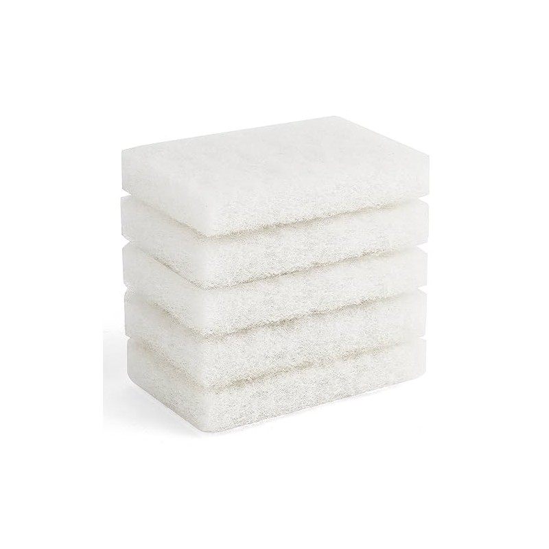 Almohadilla de repuesto de nailon antiarañazos, color blanco, 5 unidades,
