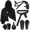 Generic 9Pcs Medieval Knight Leather Belt Shawl Men Renaissance Set