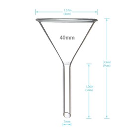 40mm Glass Funnel, Short Stem Borosilicate Glass Funnel for Science Labs and Home Kitchen Use, HUAOU, Pack of 1