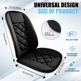 Chezope Car Seat Cushion with Back Support Pillow, Car Seat Cushion for Long Driving, Breathable Car Seat Protector, 1.2'' Thick Memory Foam Design for Pain Relief, Seat Pad for Car SUV Truck (Black)