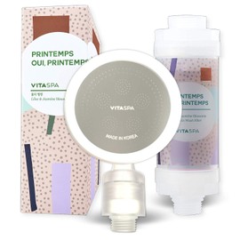 VITASPA Vitamin C Shower Head Filter Set Made in Korea (Pink) - Exellent Skin & Hair Enhancement, Aroma Therapy, Remove Chlorine & Impurities/Gift idea For Her/Him, wife, girlfriend