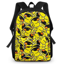 FCXVXCL Duck Backpack,Kawaii Print Backpack Children's Cartoon Large Capacity Schoolbag,Leisure Waterproof School Bag Large Capacity,Primary and Secondary Bag 40x29x12.5cm