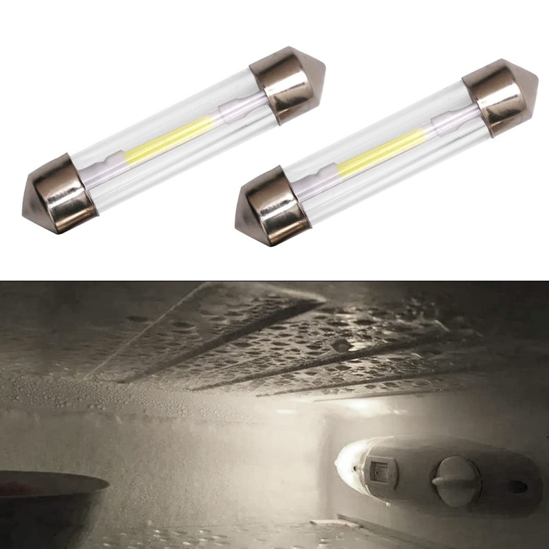 RUIFUU 2Pcs RV Refrigerator Light Bulbs, DC12V Replacement RV Fridge