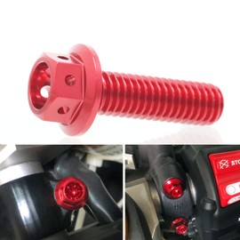 Autobahn88 Motorcycle Brake Master Cylinder Bolt Dress-up Kit, compatible with Triumph Daytona T595 1997-1998 (Red) (Set of 4)
