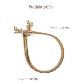 VEGCOO Curtain Tiebacks, Pack of 4 Deer Head Curtain Tape Gold Curtain Holder Curtain Buckle for Attaching Curtain Decorative Curtains (Gold)