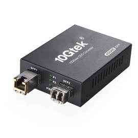 10Gtek 10G Optical Media Converter G0200-SFP (Kit #31), 10GBase-T up to 30m, SFP + SR Module 300m MMF 850nm
