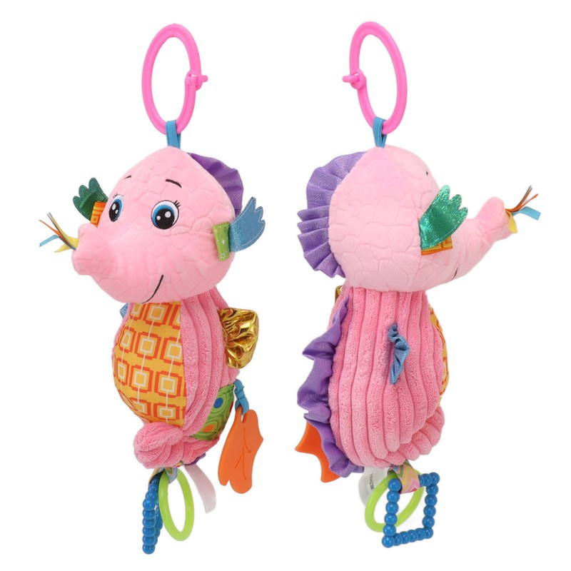 Stuffed Hanging Rattle Doll Soft Sea Horse Cartoon Hanging Plush