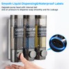 Shampoo and Conditioner Dispenser,GlintGath Shower Dispenser 3 Chamber No Drill
