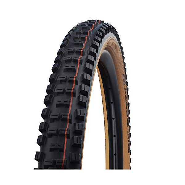 SCHWALBE - Big Betty Downhill and Enduro Tubeless Folding Bike Tire | 29 x 2.4 | Evolution Line, Addix Soft, Super Gravity | Black/Tan