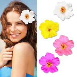 Hawaii Blumen Haarspangen, 4pcs Blumen Haarklammer, Blume Haarspangen Damen, Haarspange Blume, Große Flower Hair Clip, Plumeria Blumen Haarklammer, Flower Hair Claw Clips