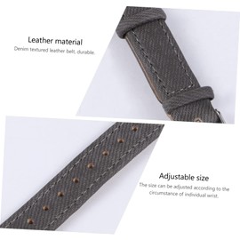 Gatuida Practical Watchband Replacement for Wrist Strap Grey Texture Comfortable and Breathable for Men and Women