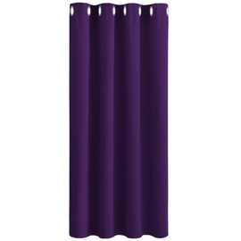 PONY DANCE Purple Blackout Curtain - Eyelet Solid Curtain Blackout Curtain Drapery Room Darkening & Energy Saving Panel for Boys' Room/Nursery, 1 Panel, Width 52" by Drop 63"