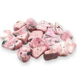 CRIGEMA - 3 Pieces Tumbled Stone Cut for Healing Stone Therapy, Reiki and Meditation - 20-25mm (Rhodonite), 30-40MM, Stone, septary