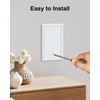 TREEWELL 2-Pack Single Blank Wall Plates, Durable Solid Zinc Alloy