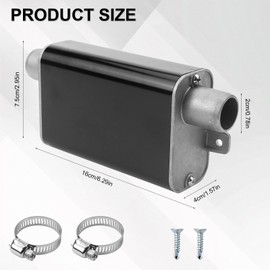 Exhaust Pipe Silencer Auxiliary Heater 24 mm Auxiliary Heater Exhaust Silencer Diesel Heating Accessories and Auxiliary Heating Accessories for Car Exhaust Systems