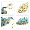 Honbay 1PCS Rhinestone Peacock Bird Keychain Metal Sparkling Crystal Keyring