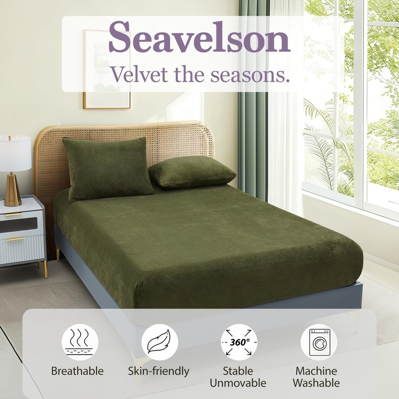 Super Soft Milk Velvet Sheets Set 3-Piece Bedding Set(Include 1
